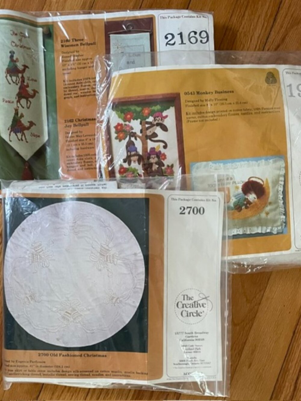 THE CREATIVE CIRCLE Lot 3 kits NWT 1984-86 Christmas Tooth Fairy 2700 2169 1913